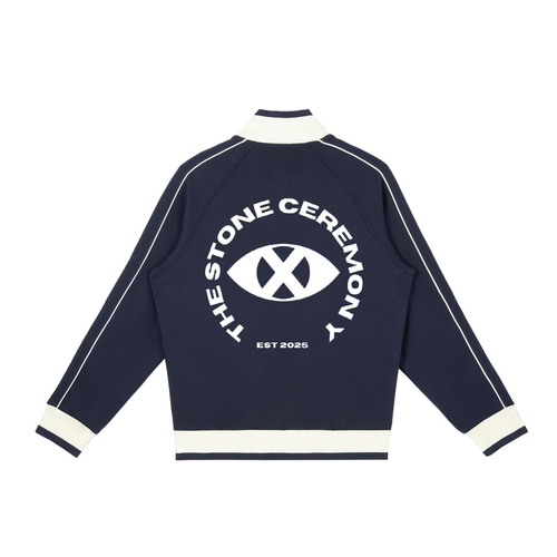 Block Raglan Sleeve Zip Track Jacket