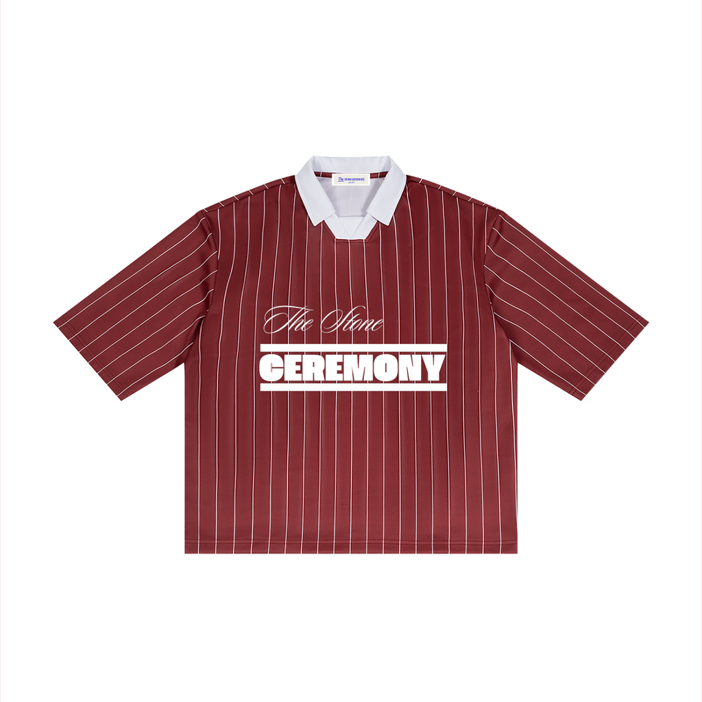 Unisex Pinstripe Collared Soccer Jersey