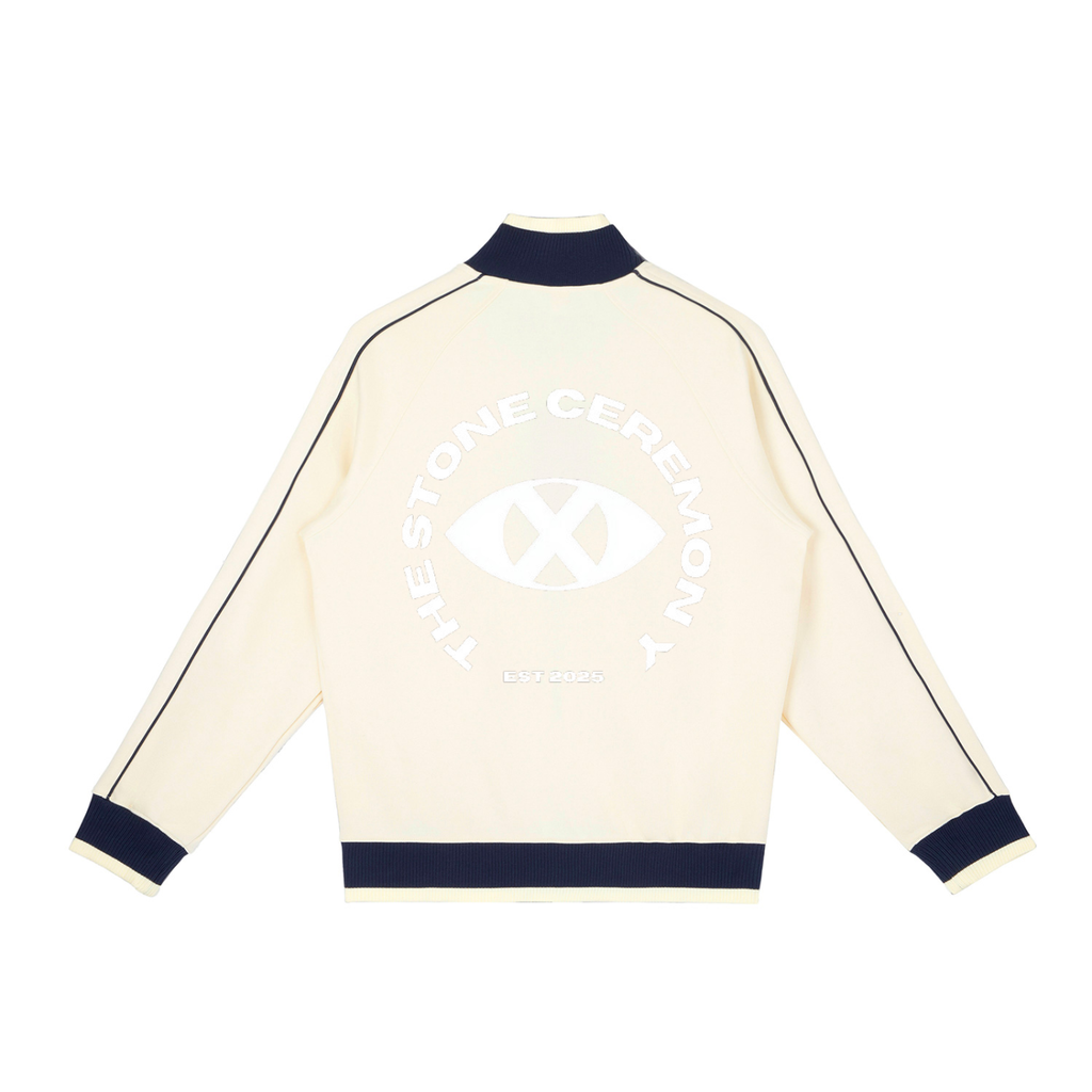 Block Raglan Sleeve Zip Track Jacket