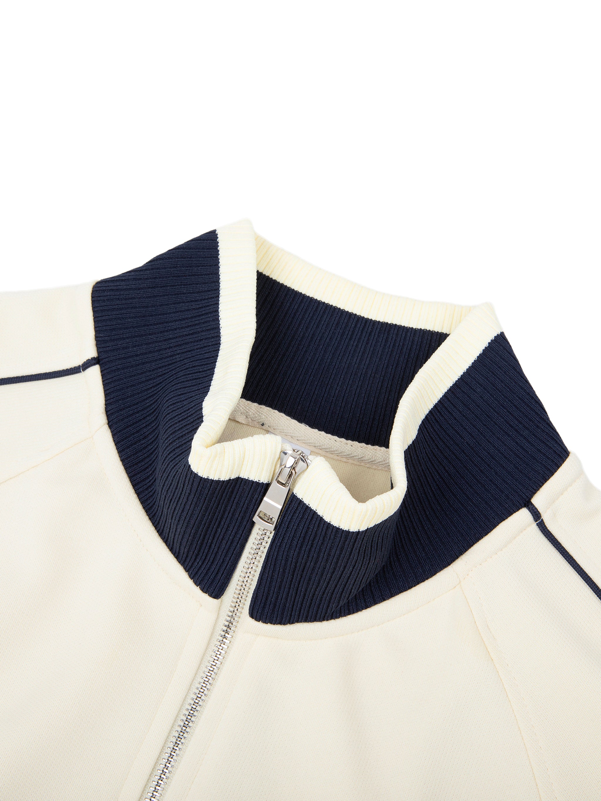 Block Raglan Sleeve Zip Track Jacket